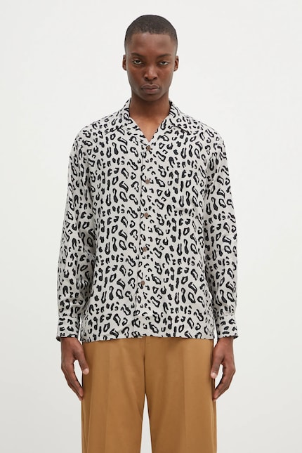 Wacko Maria shirt Hawaiian Shirt L/S men's gray color regular 24FW Wacko Maria shirt Hawaiian Shirt L/S men's gray color regular 24FW
