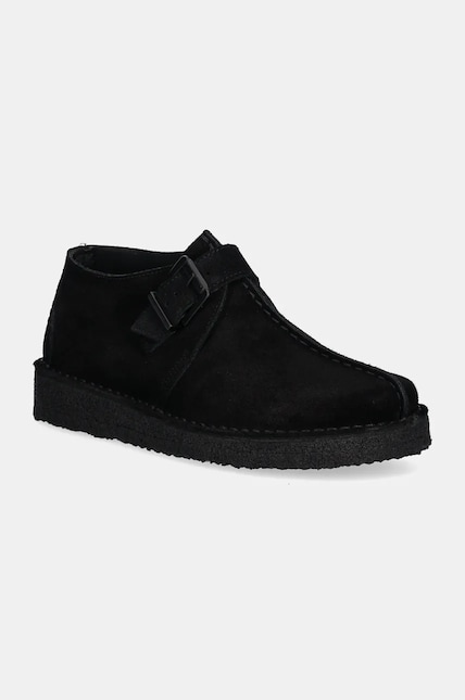 Clarks Originals suede shoes Trek Buckle women's black color Clarks Originals suede shoes Trek Buckle women's black color