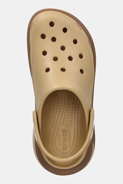 なーさページ Crocs sliders Mega Crush Matte Clog women's beige color 210749 at