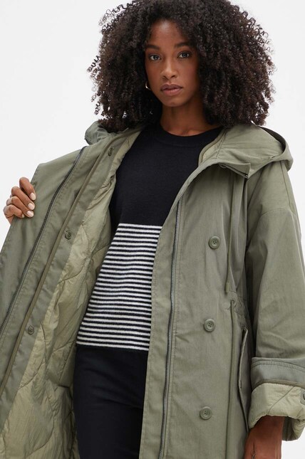Двусторонняя парка Weekend Max Mara цвет зелёный переходная