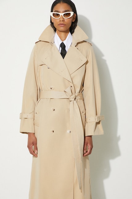 Kenzo trench coat Long Kimono Trench women's beige color