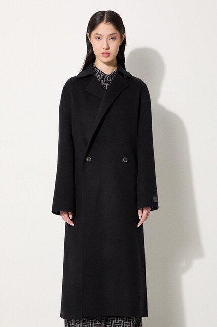 Kenzo wool coat Long Cashemere Coat black color FE62MA2169WA.99 at