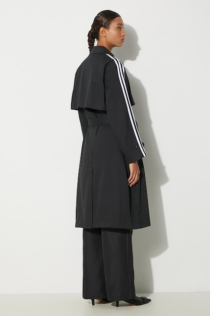 adidas Originals coat Tcoat Twill women's black color IZ0381 at PRM US