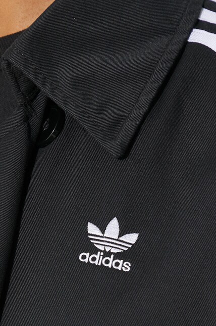 adidas Originals coat Tcoat Twill women's black color IZ0381 at PRM US