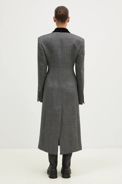 Sportmax wool coat Liuto2 gray color 2422016053600 at PRM US