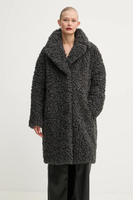 Stand Studio Camille Cocoon Coat Women's faux fur coat gray 61137