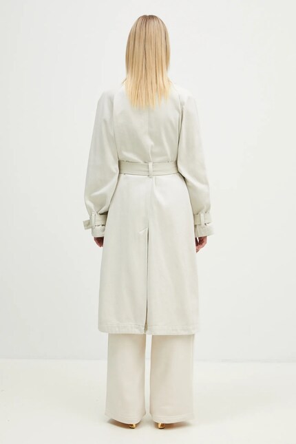 Lacoste cotton trench coat beige color BF4642 at PRM US
