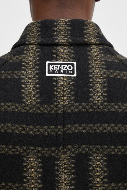 kenzou！ Kenzo wool coat Weave Overcoat black color FE65MA0329JB.99 at PRM US