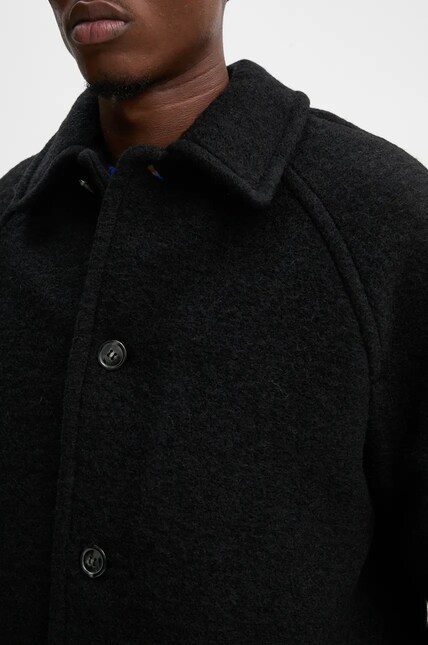A.P.C. coat manteau gaston men's black color WVBCA.H01516 at PRM US