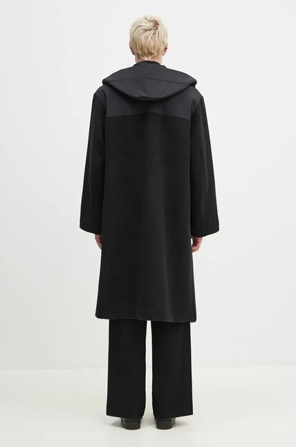Y-3 wool coat Mellton Coat black color IW7500 at PRM US