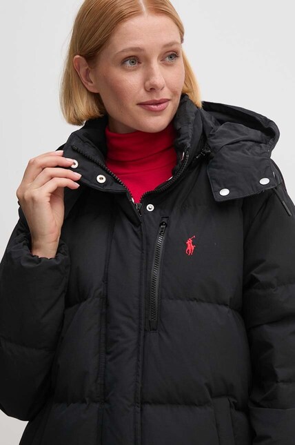 Polo Ralph Lauren down jacket women's black color 211941005 at PRM US