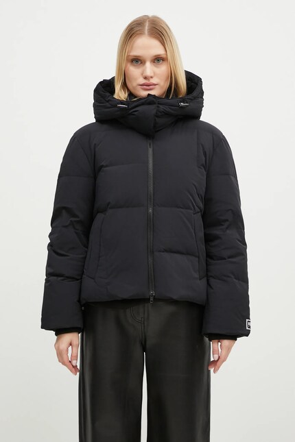 KENZO ブラック フード付きアウター Kenzo jacket Regular Puffer Jacket women's black color