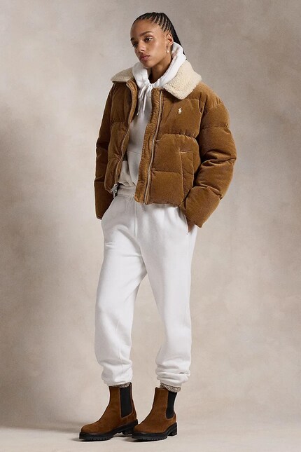 Polo Ralph Lauren down jacket women's brown color 211947668 at PRM US