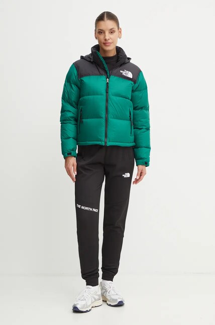 The North Face down jacket 1996 Retro Nuptse women's green color