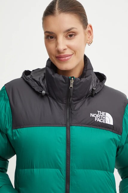 The North Face down jacket 1996 Retro Nuptse women's green color
