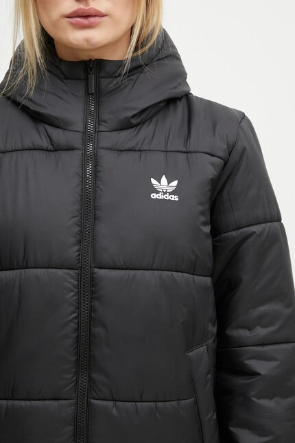 adidas Originals jacket Long Puffer women's black color IW5858 at
