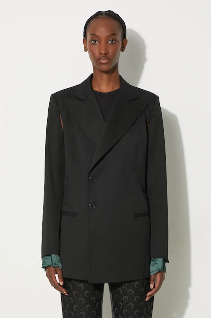 MM6 Maison Margiela wool blend blazer black color smooth S62BN0102 MM6 Maison Margiela wool blend blazer black color smooth S62BN0102