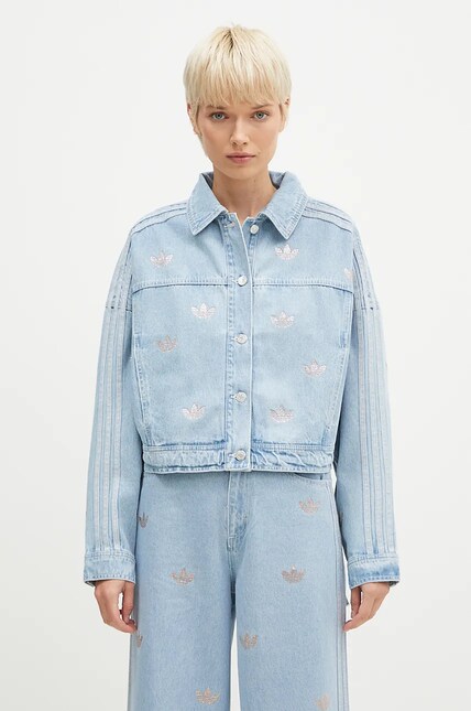 adidas Originals denim jacket Femme Galore Denim Rhinestone Jacket