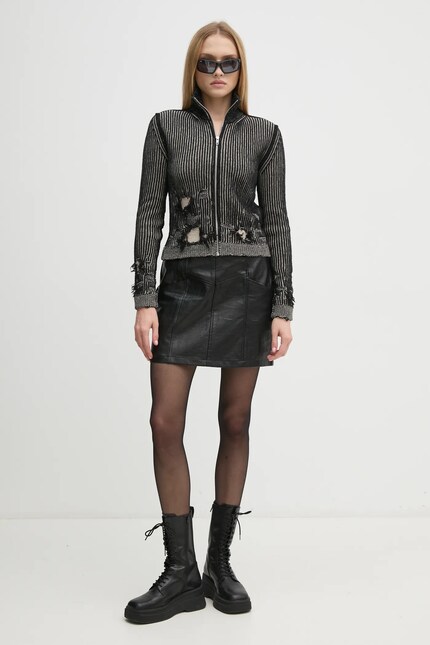 MM6 Maison Margiela woolen cardigan black color S62AN0133.M13076