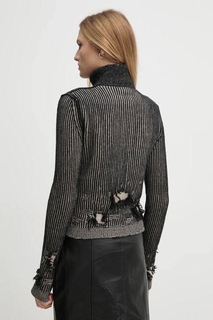MM6 Maison Margiela woolen cardigan black color S62AN0133.M13076
