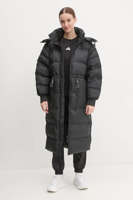adidas by Stella McCartney geaca femei, culoarea negru, de iarna