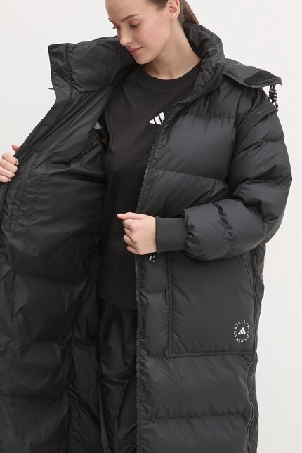 adidas by Stella McCartney geaca femei, culoarea negru, de iarna