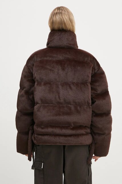 Ottolinger jacket Furry Strappy Puffer Jacket women's brown color