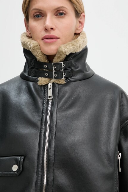 Nanushka jacket JEMMA women's black color NW24FWOW38170 at PRM US