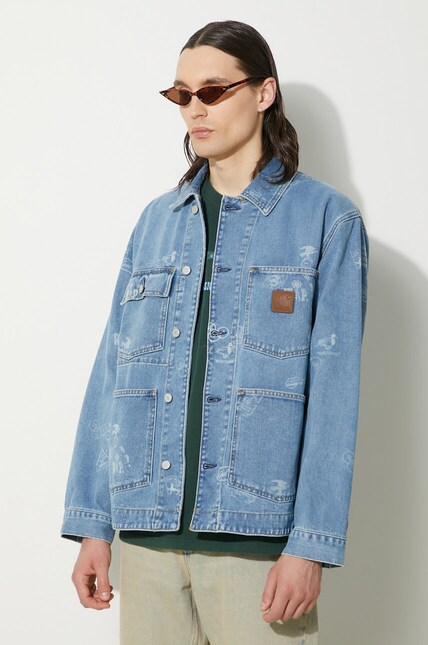 Carhartt WIP denim jacket Stamp Jacket men's blue color I033743
