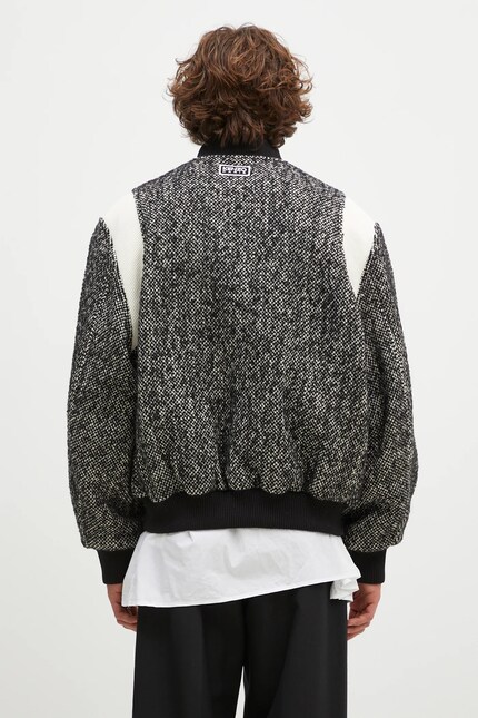 （ケンゾー Brown Dark VARSITY FLOWER BOKE KENZO ボアジャケット  kenzo ボケ バー フラワー ジャケット・アウター