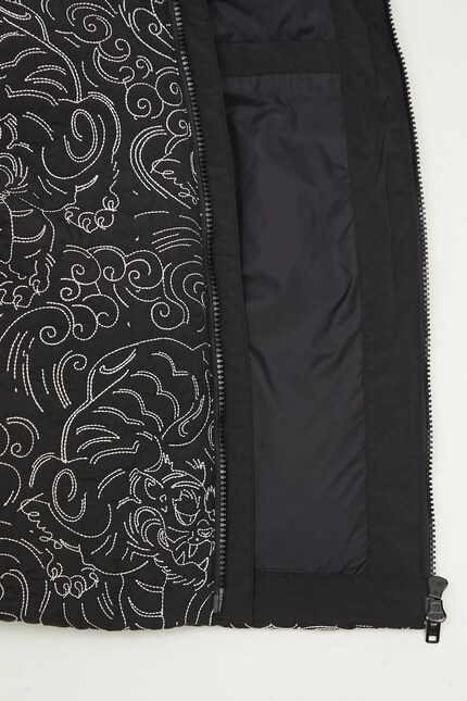 Kenzo jacket Star Tiger Down Jacket men's black color FE65OU1439NN