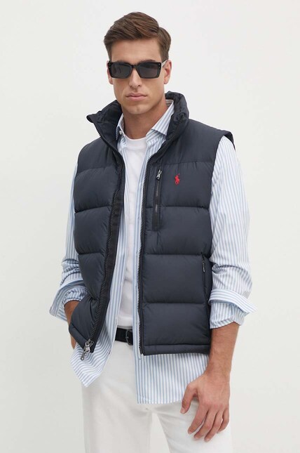 Polo Ralph Lauren down vest men's black color 710940236 at PRM US
