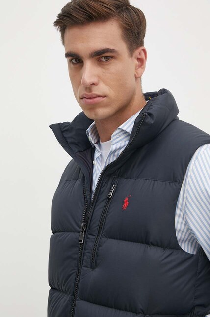 Polo Ralph Lauren down vest men's black color 710940236 at PRM US