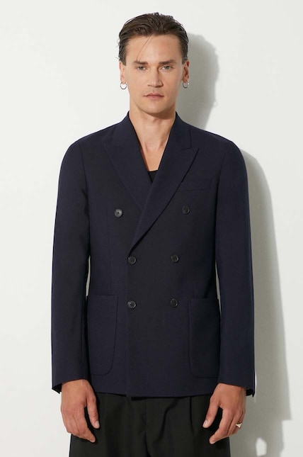 Paul Smith wool blazer navy blue color M1R-2320-N01746 at PRM US