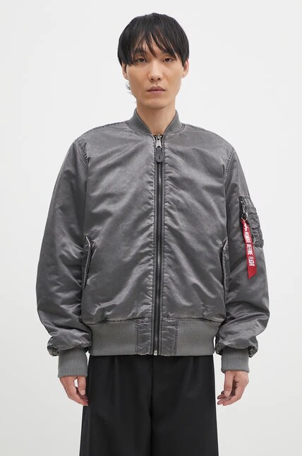1843　EMPIRE エンパイア　MA-1フライトジャケット　L　グレー Alpha Industries bomber jacket MA-1 Vintage PRM EU