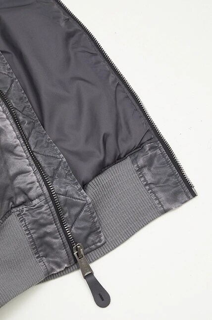 Alpha Industries bomber jacket MA-1 Vintage men's gray color