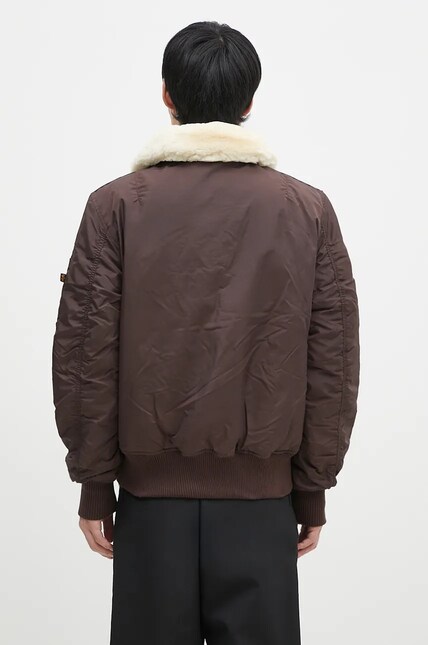 Alpha Industries bomber jacket Injector III men's brown color