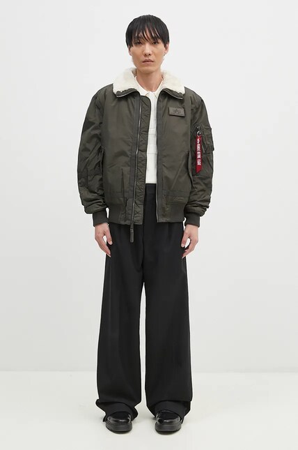 Alpha Industries jacket B15-3 men's green color 198122 at PRM US