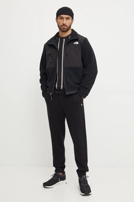 The North Face jacket Retro Denali Jacket men's black color smooth