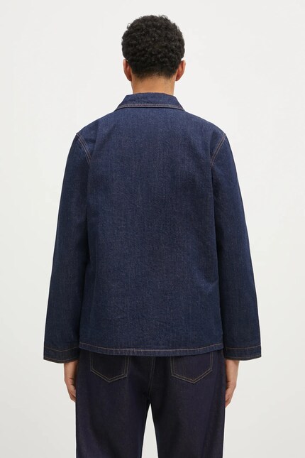 A.P.C. denim jacket Veste Anthonin men's navy blue color COHDM