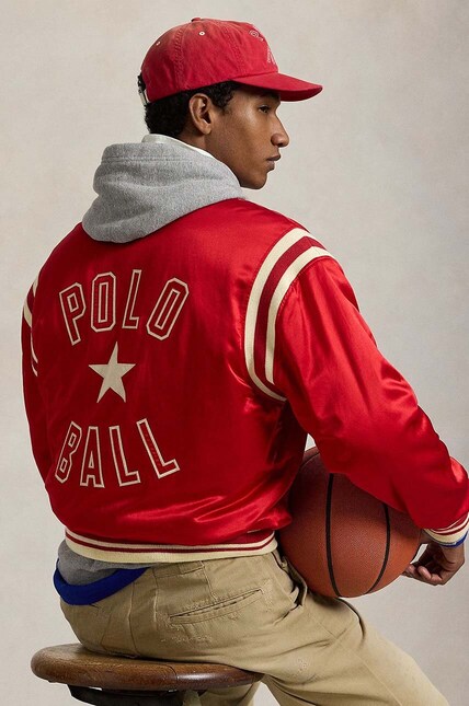 Polo Ralph Lauren jacket Varsity Jacket men's red color 710949940