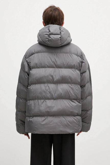 adidas Originals jacket Commercial Puff men's gray color IY3398 at