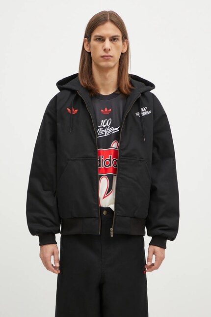 adidas Originals jacket 100 Thieves Jacket men's black color