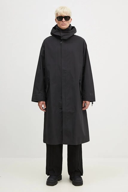 Y-3 jacket Graphic Parka men's black color IW7481 at PRM US