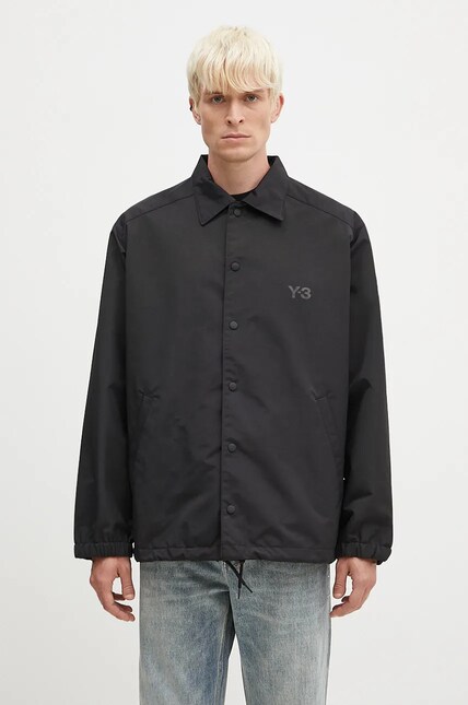 Y-3 jacket Nylon Coach Jacket men's black color IW2473 at PRM US