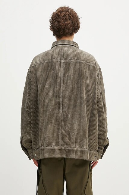 Rick Owens corduroy jacket Jumbo Worker gray color DU02D2761.HCF
