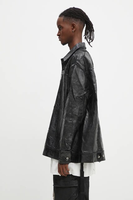 Rick Owens jacket Jumbo Worker men's black color DU02D2761.BMC at