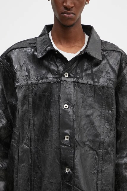 Rick Owens jacket Jumbo Worker men's black color DU02D2761.BMC at