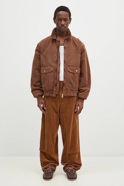 Carhartt WIP cotton jacket Stanton Jacket brown color I033826