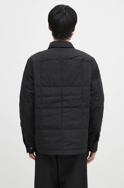 Fred Perry jacket Quilted Overshirt men's black color M6642.102 at
